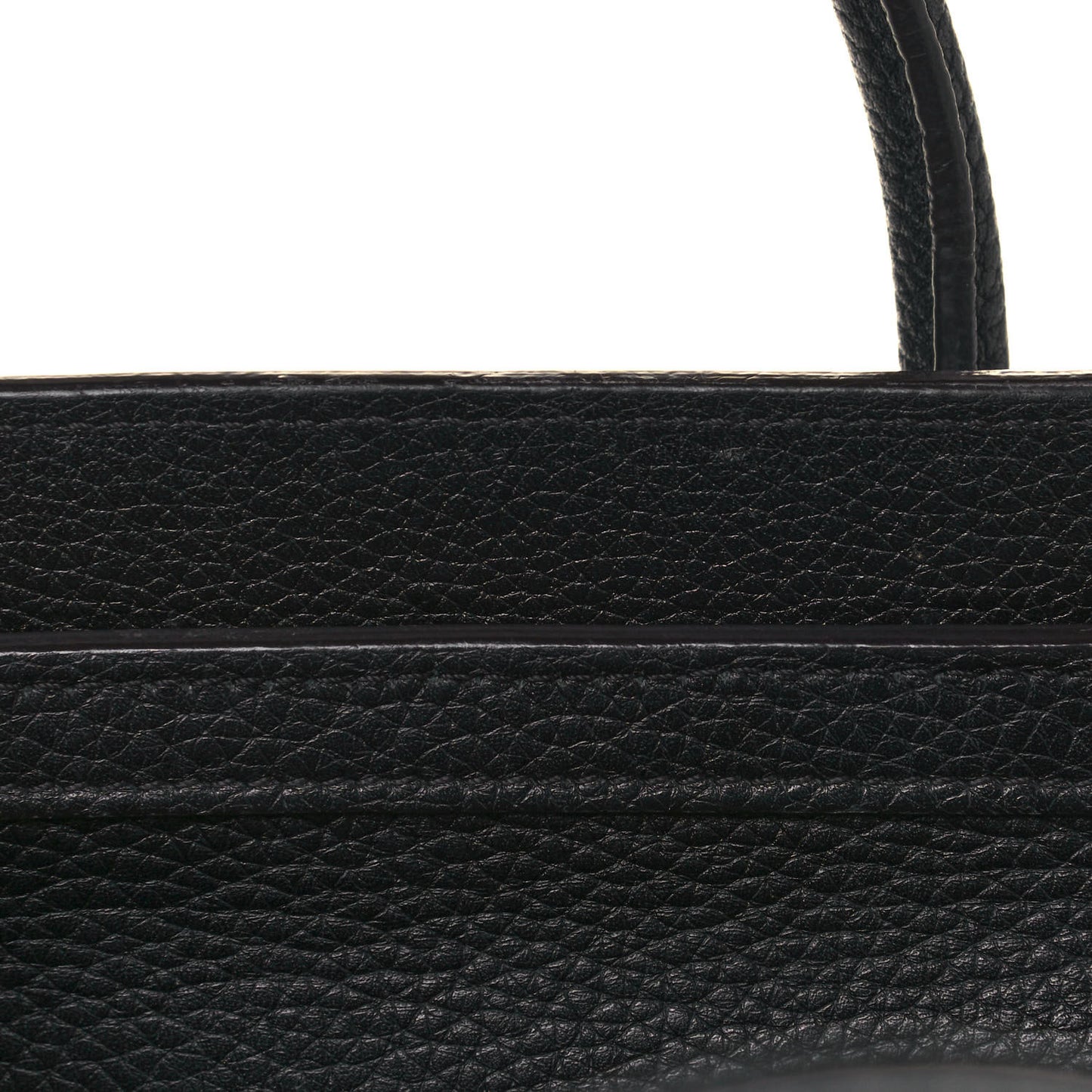 Drummed Calfskin Nano Luggage Black
