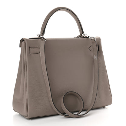 Hermes Togo Kelly Retourne 32 Gris Asphalte 3 of 10