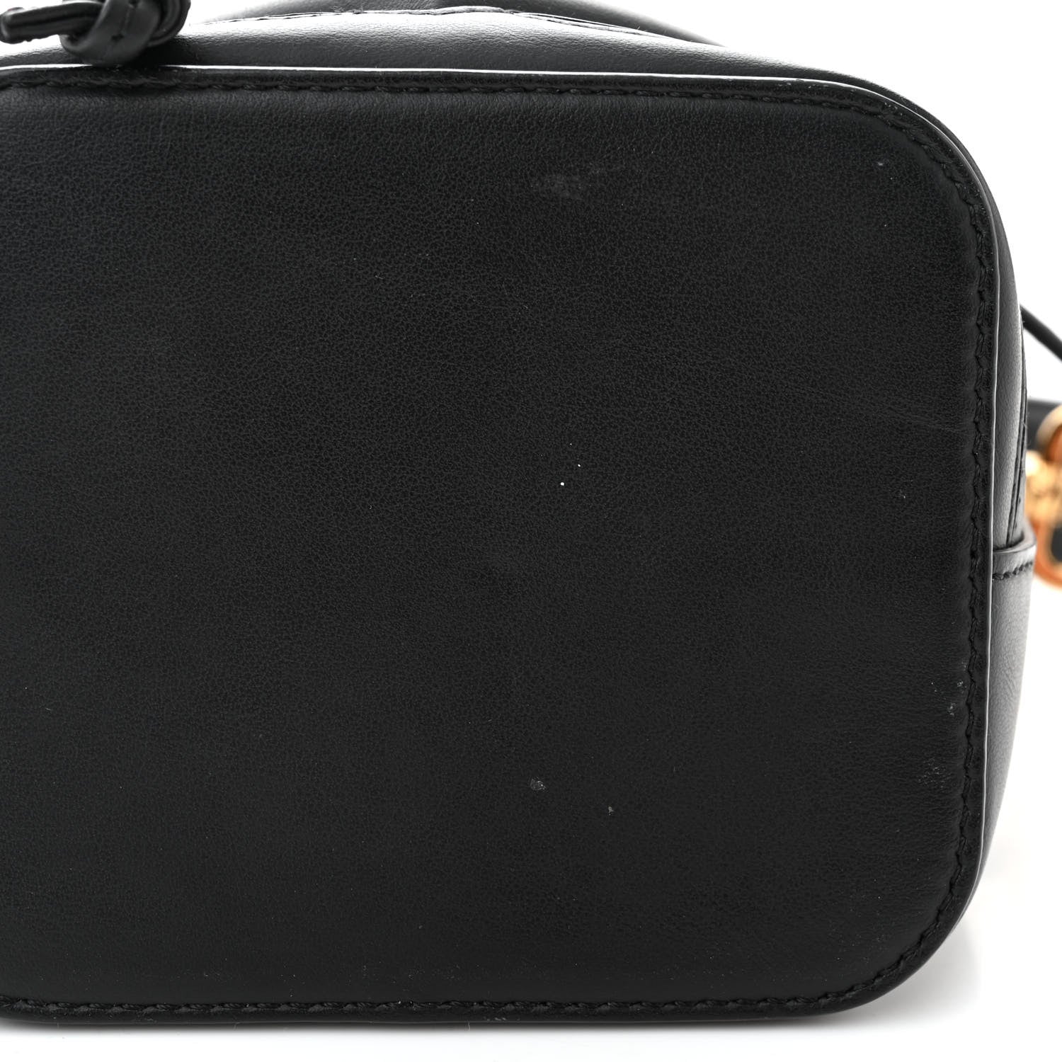 Fendi Vitello Century F is Fendi Eyebrow Monster Eyes Embossed Mini Mon Tresor Bucket Bag Black 11 of 11