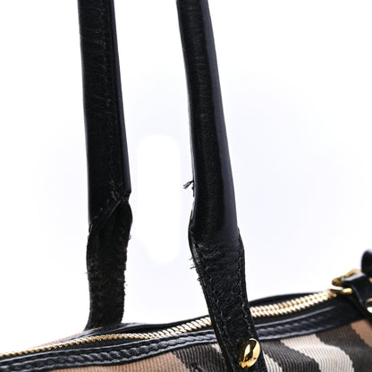 Burberry Calfskin House Check Small Salisbury Tote Black 9 of 10