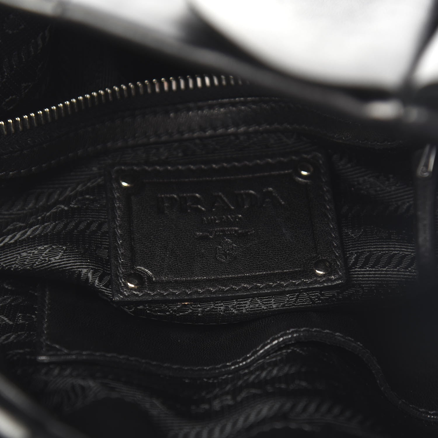 Prada Nappa Ruffle Bag Black 6 of 10