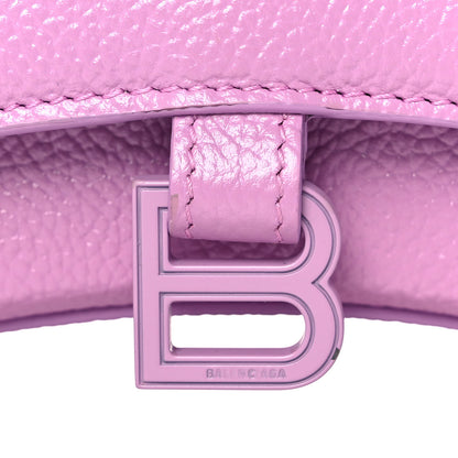 Balenciaga Grained Calfskin Tonal B Hourglass Chain Cardholder Lilac 11 of 12