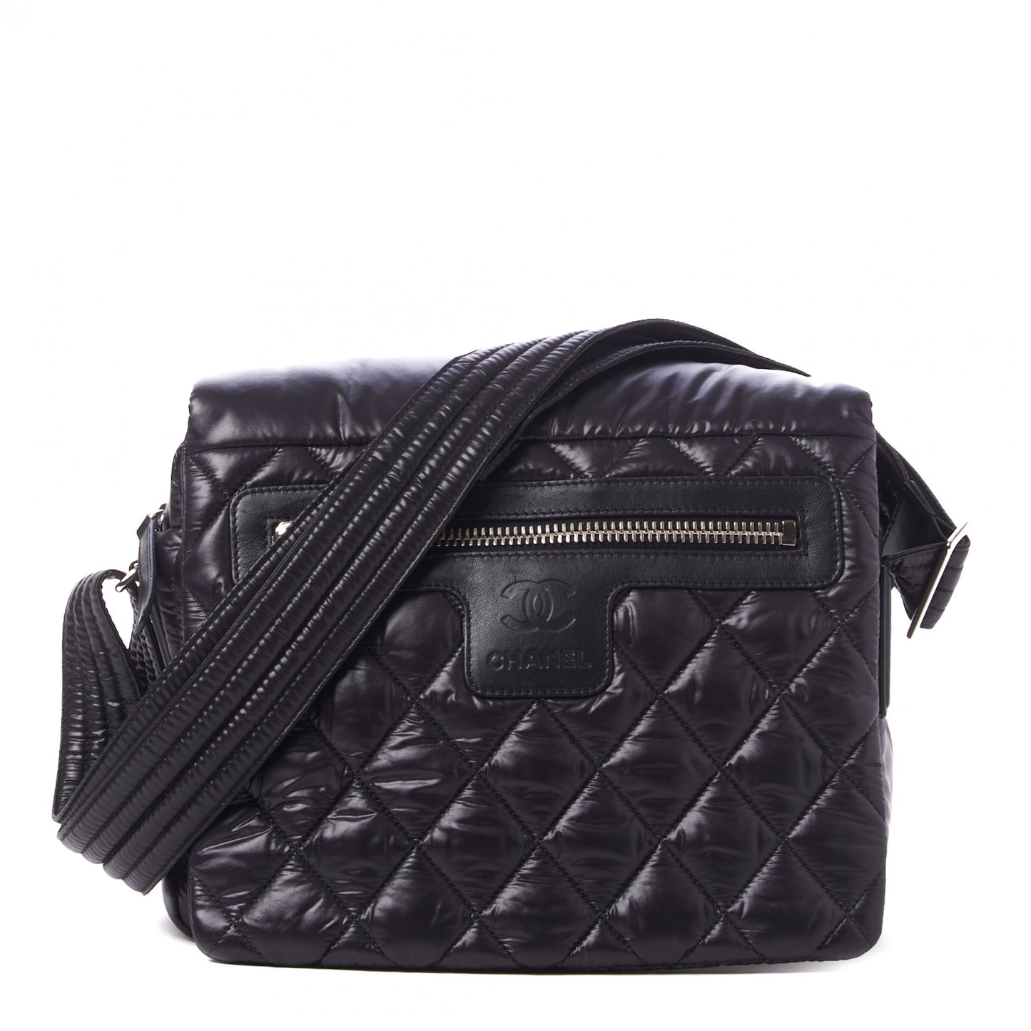 Nylon Small Coco Cocoon Messenger Bag Black
