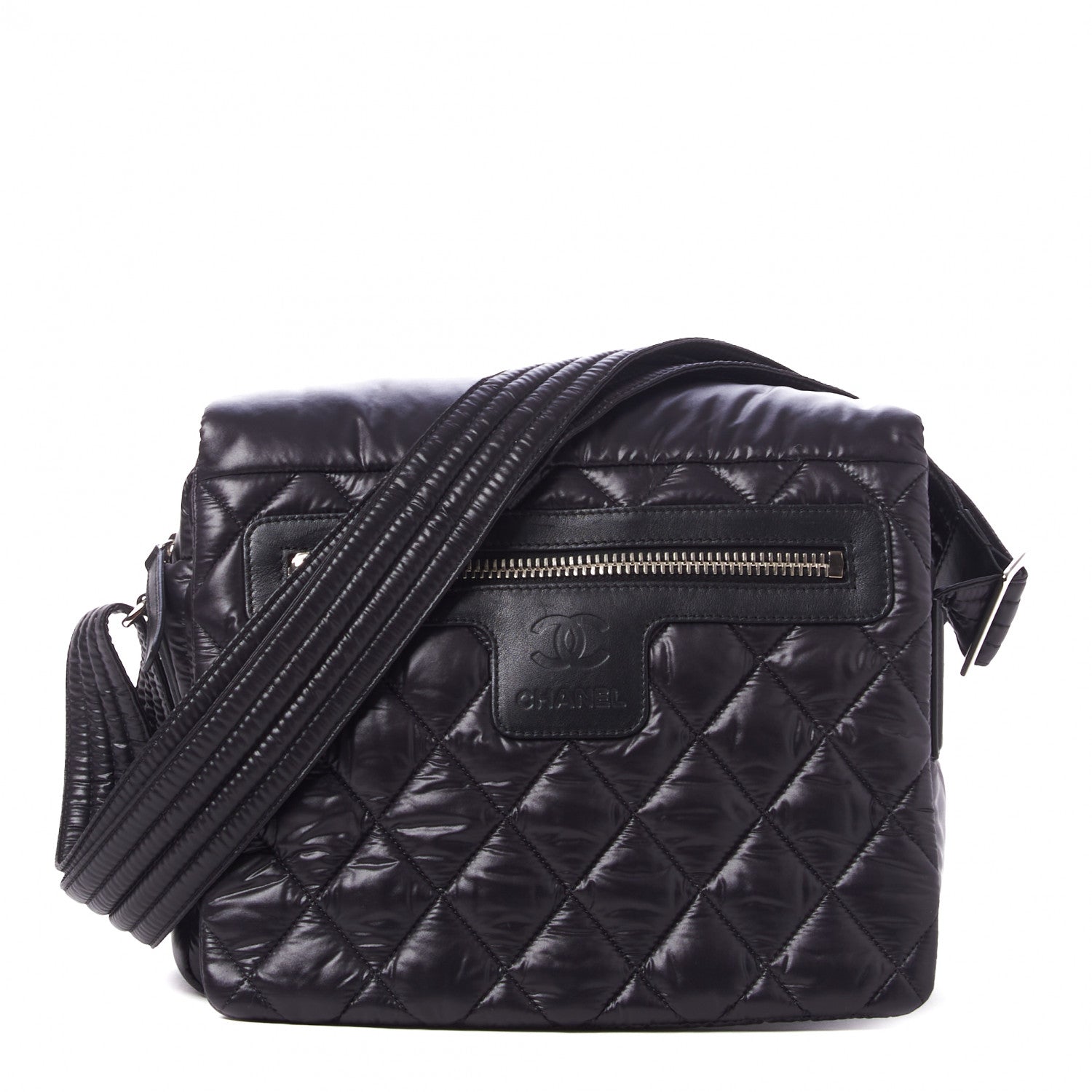 Chanel Nylon Small Coco Cocoon Messenger Bag Black 1 of 9