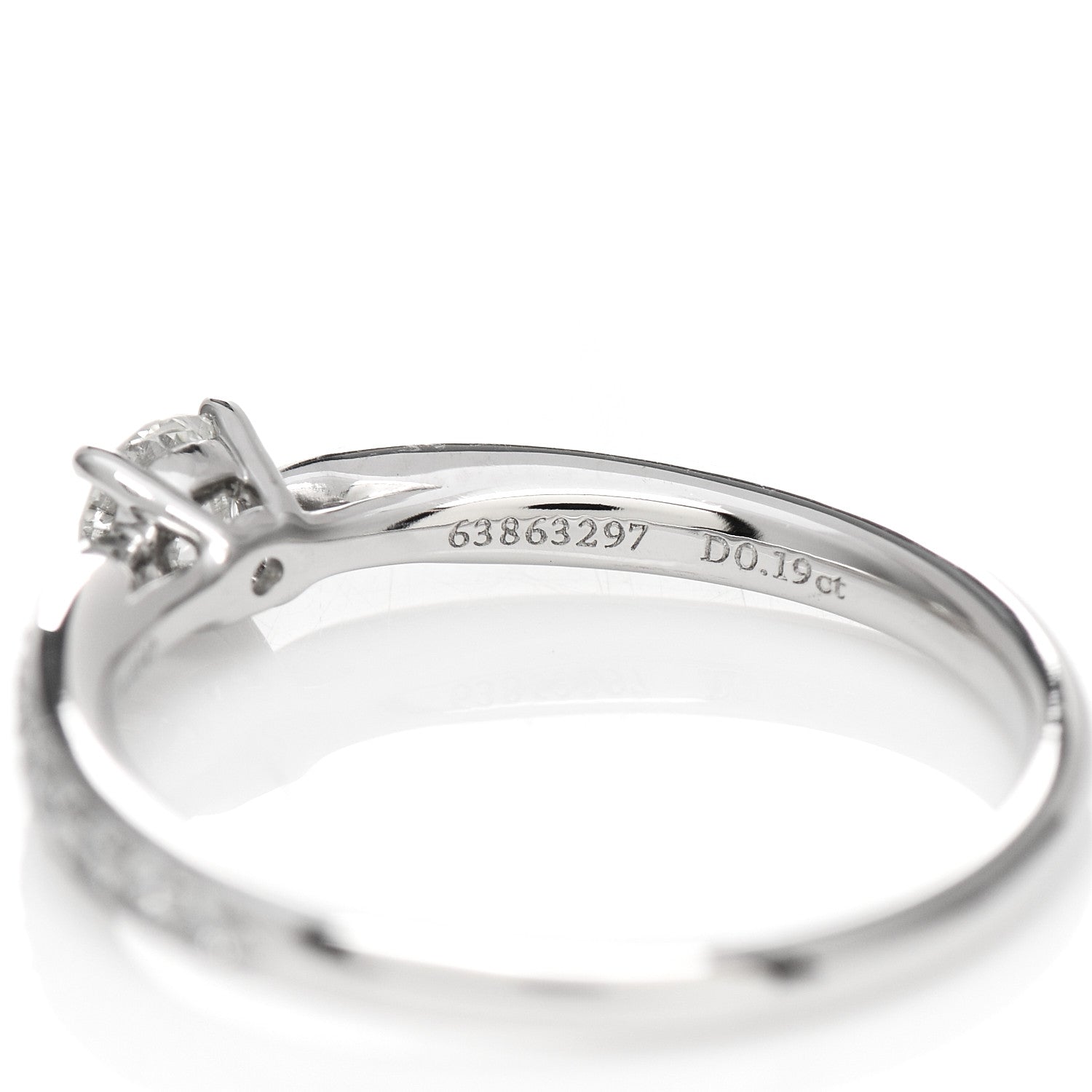 Tiffany Platinum Diamond .19ct Round Brilliant Harmony Engagement Ring 49 4.75 5 of 6
