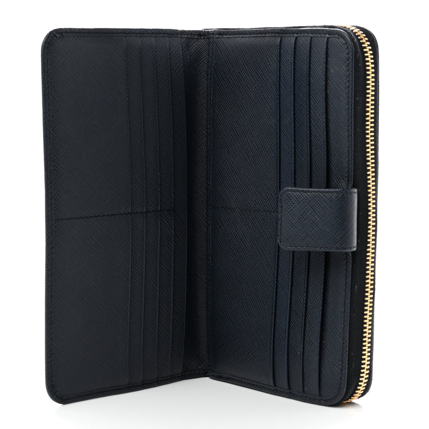 Saffiano Metal Zip Around Wallet Baltico