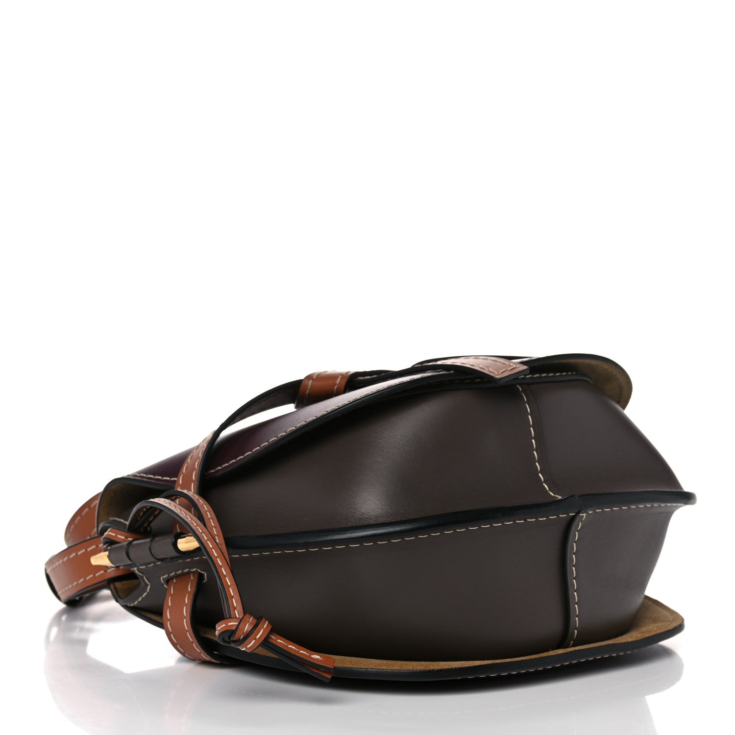 Loewe Calfskin Mini Gate Crossbody Bag Oxblood Tan Taupe 4 of 8