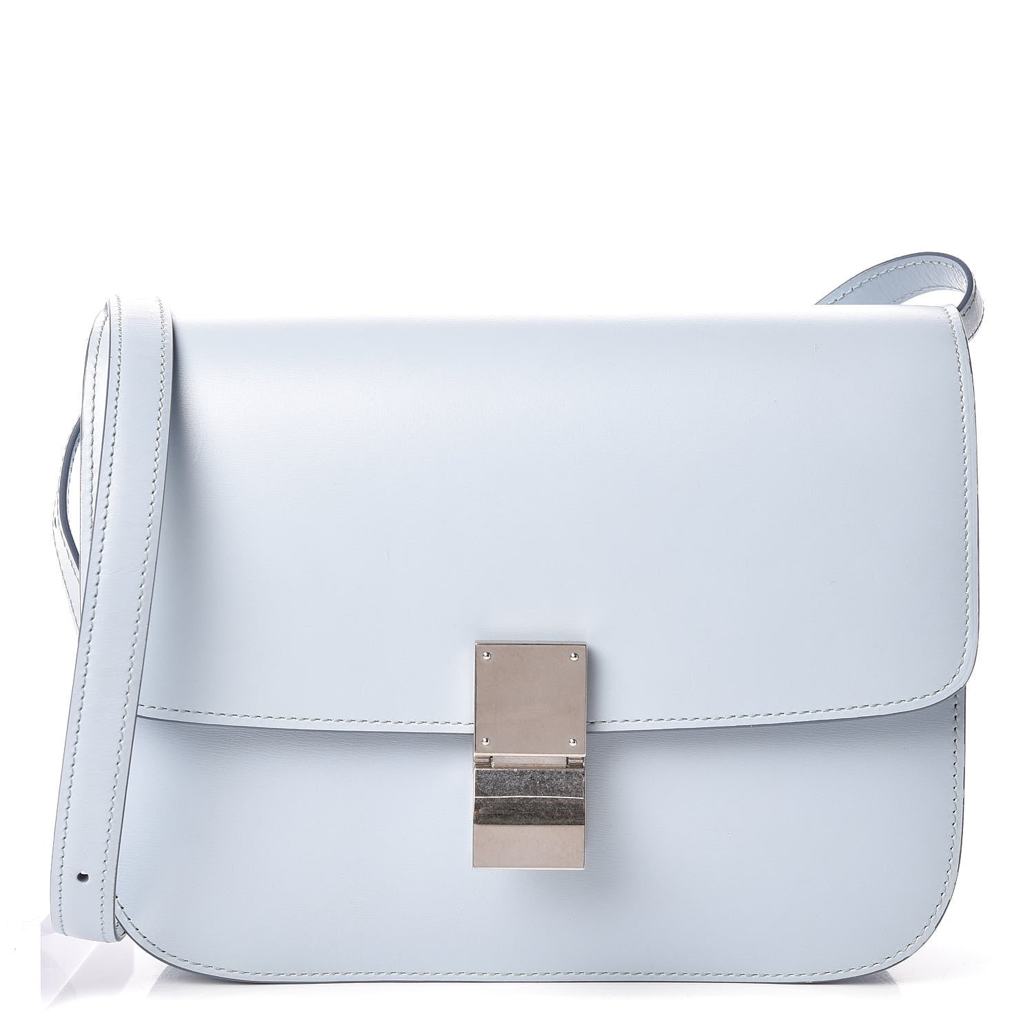 Celine Box Calfskin Medium Classic Box Flap Bag Pale Blue 1 of 10
