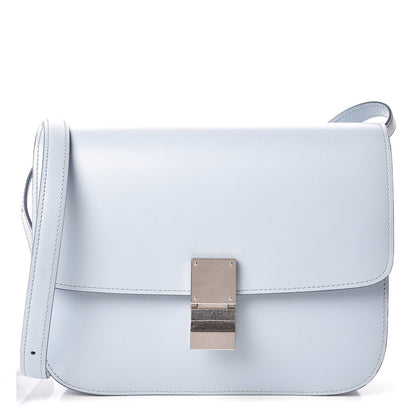 Celine Box Calfskin Medium Classic Box Flap Bag Pale Blue 1 of 10