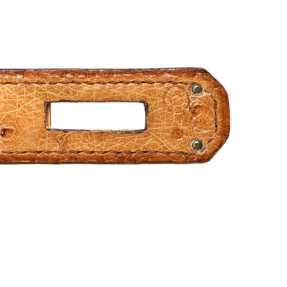 Hermes Ostrich Kelly Sellier 35 Gold 6 of 10
