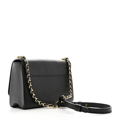 Louis Vuitton Epi Twist Braided Strap Shoulder Bag MM Black 3 of 9