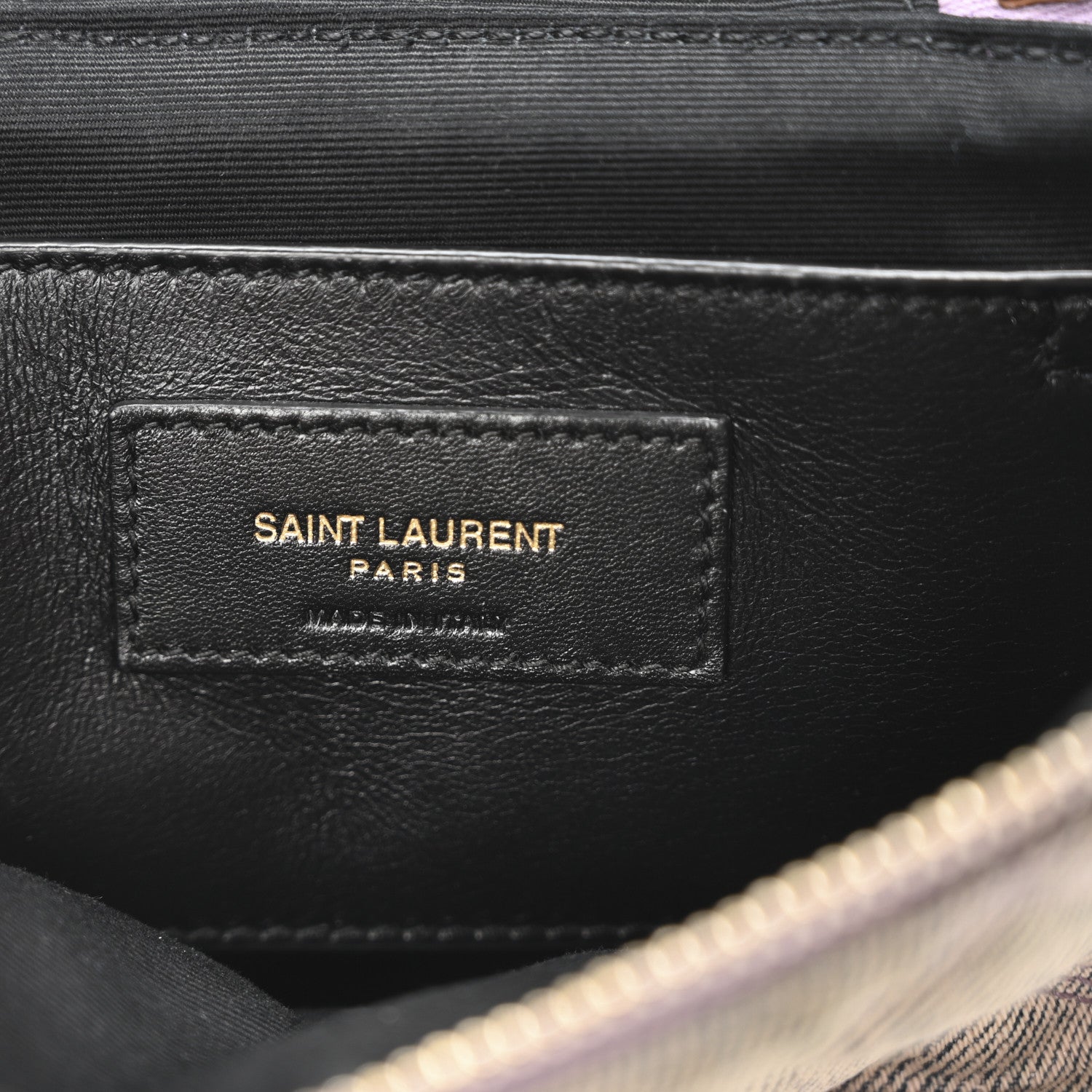 Saint Laurent Denim Quilted 80's Vanity Bag Bleached Lilac 6 of 10