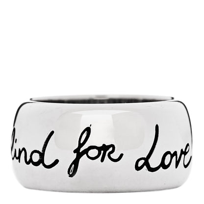 Gucci Sterling Silver Wide Blind for Love Band Ring 47 4 1 of 5