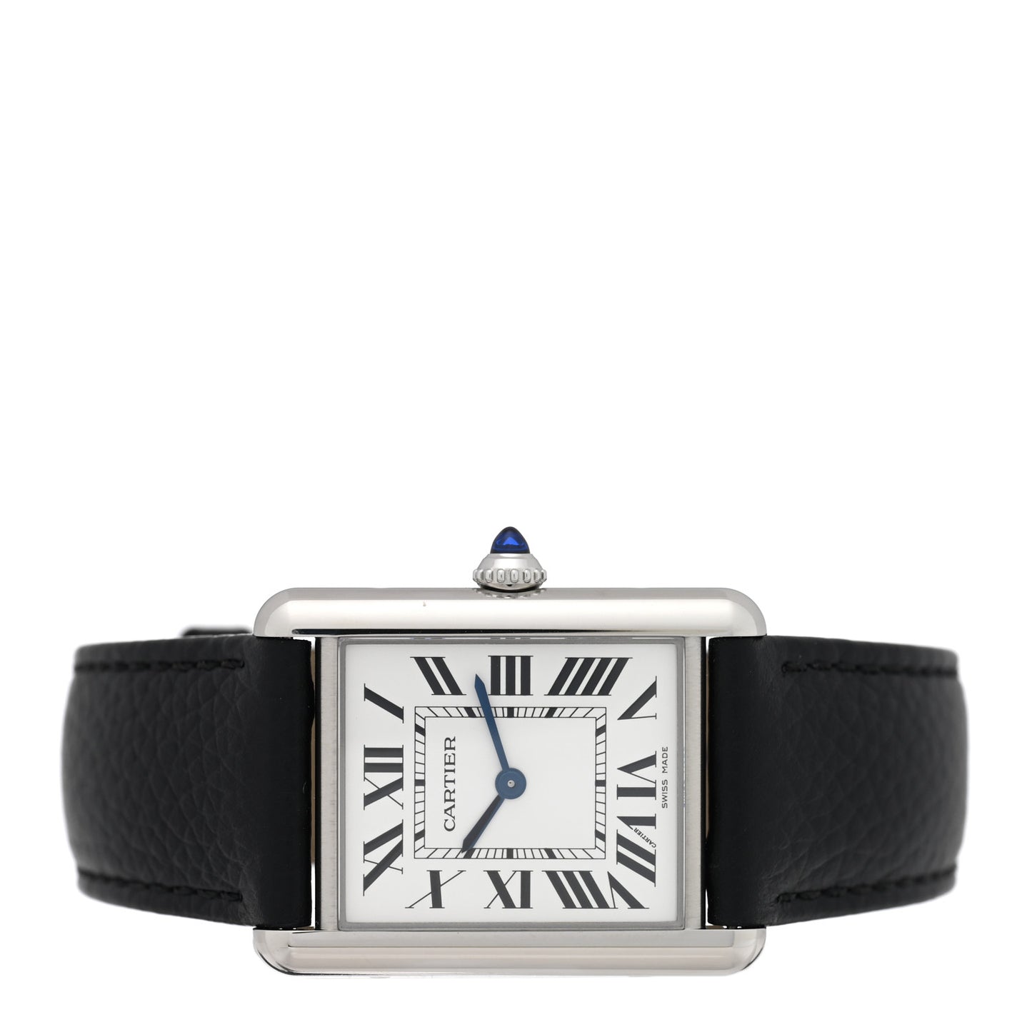Stainless Steel Calfskin 25mm Must de Cartier Tank Quartz Watch