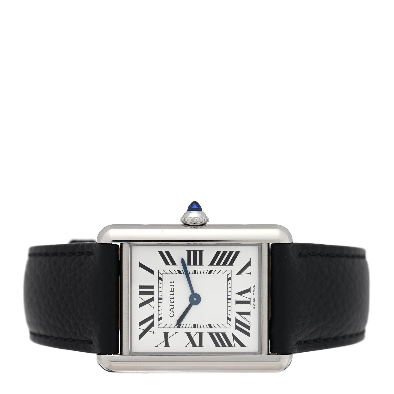 Cartier Stainless Steel Calfskin 25mm Must de Cartier Tank Quartz Watch 2 of 5