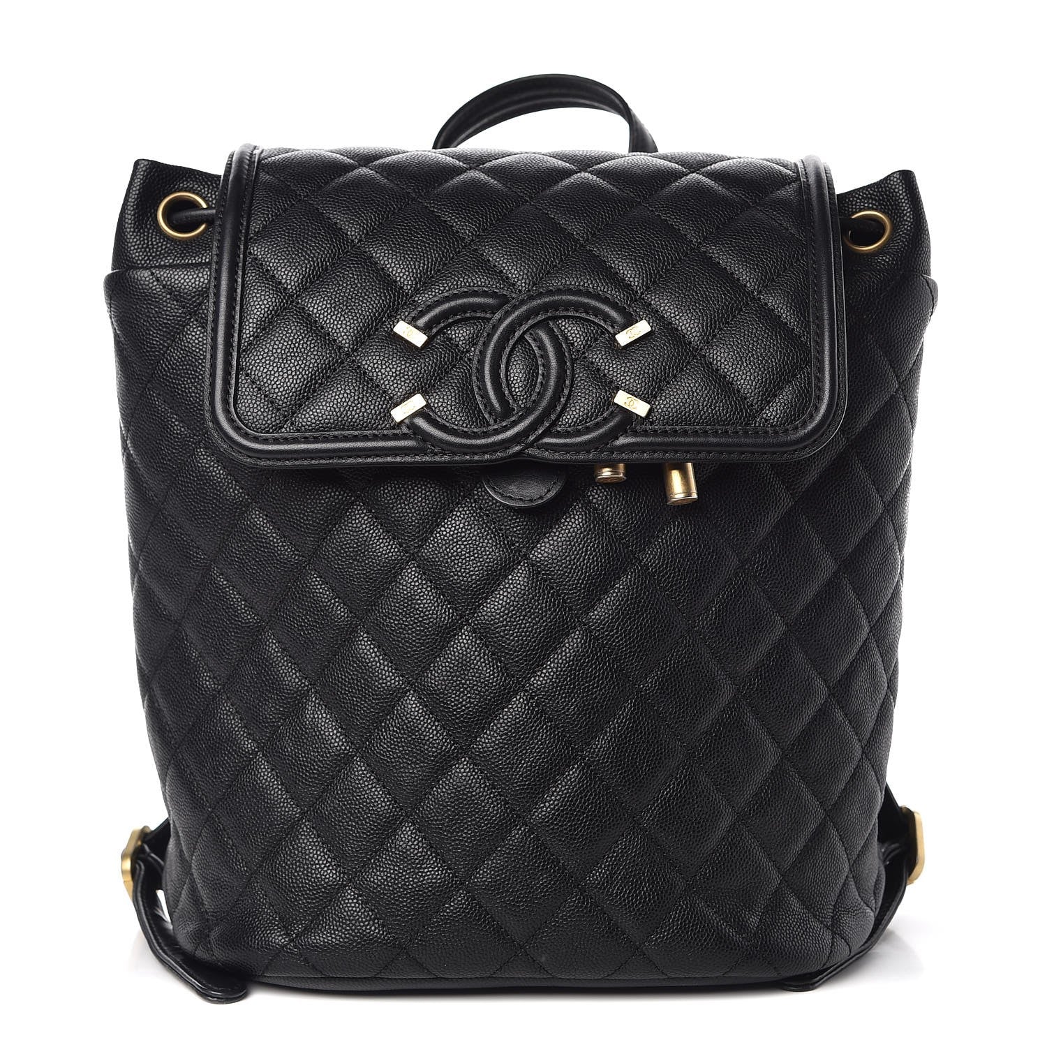 Chanel Caviar Quilted Filigree Backpack Black 1 of 8