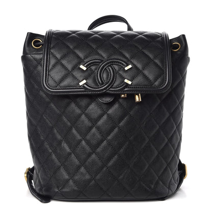 Chanel Caviar Quilted Filigree Backpack Black 1 of 8