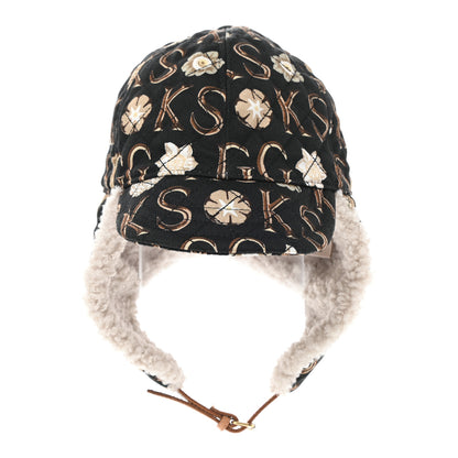 Gucci X KEN SCOTT Canvas Shearling Floral Print Cap Hat L Multicolor 3 of 12