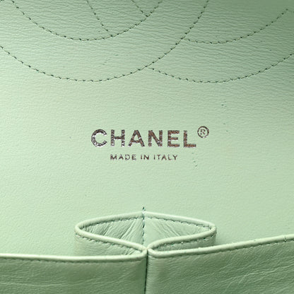 Chanel Patent Quilted Jumbo Double Flap Dark Green 7 of 13