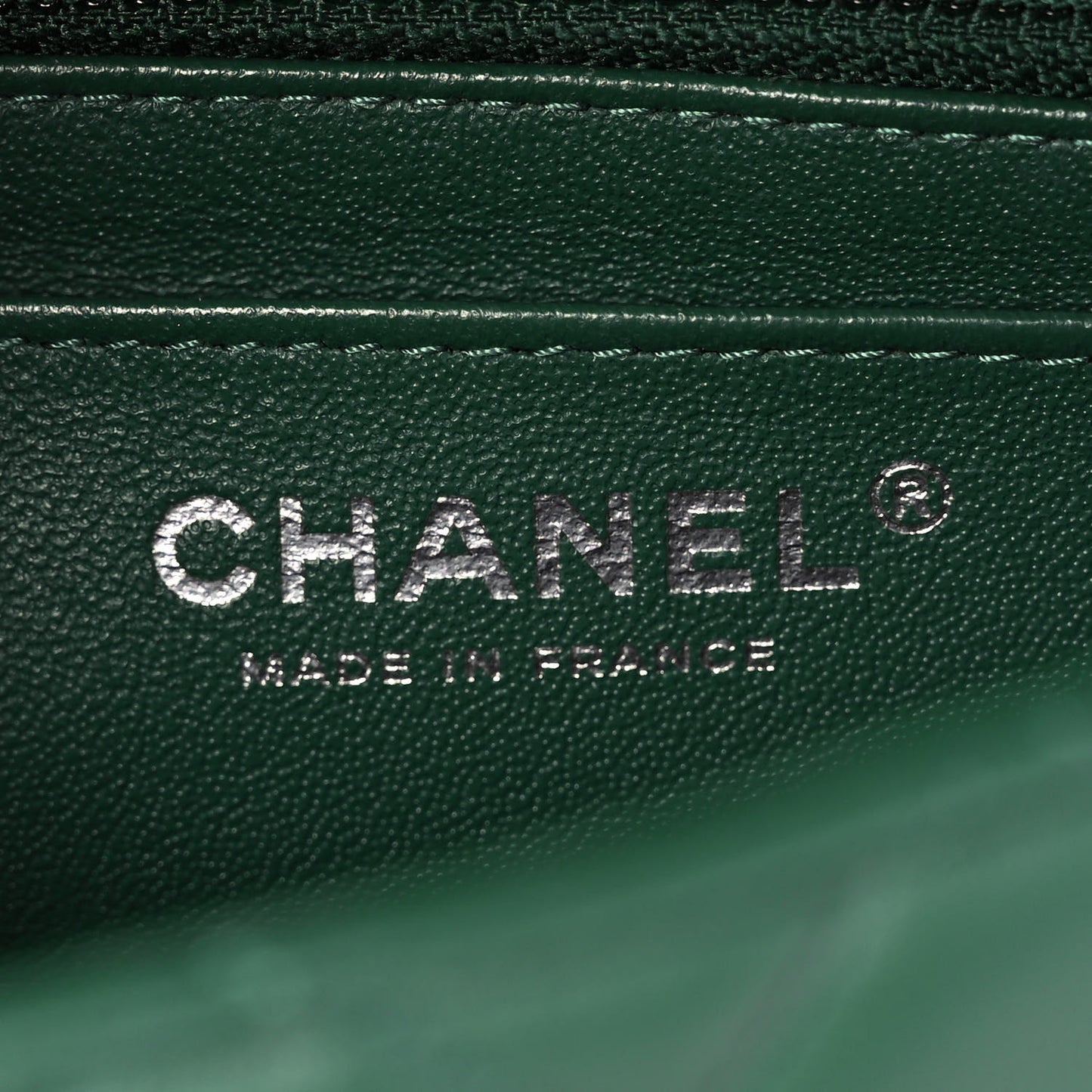 Lambskin Quilted Mini Square Flap Green