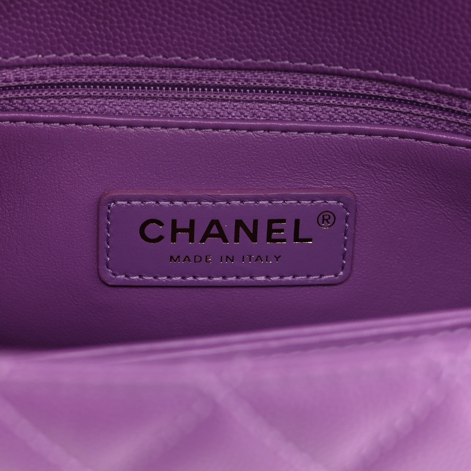 Chanel Caviar Quilted Mini Coco Handle Flap Purple 6 of 10