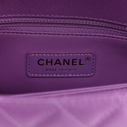 Chanel Caviar Quilted Mini Coco Handle Flap Purple 6 of 10