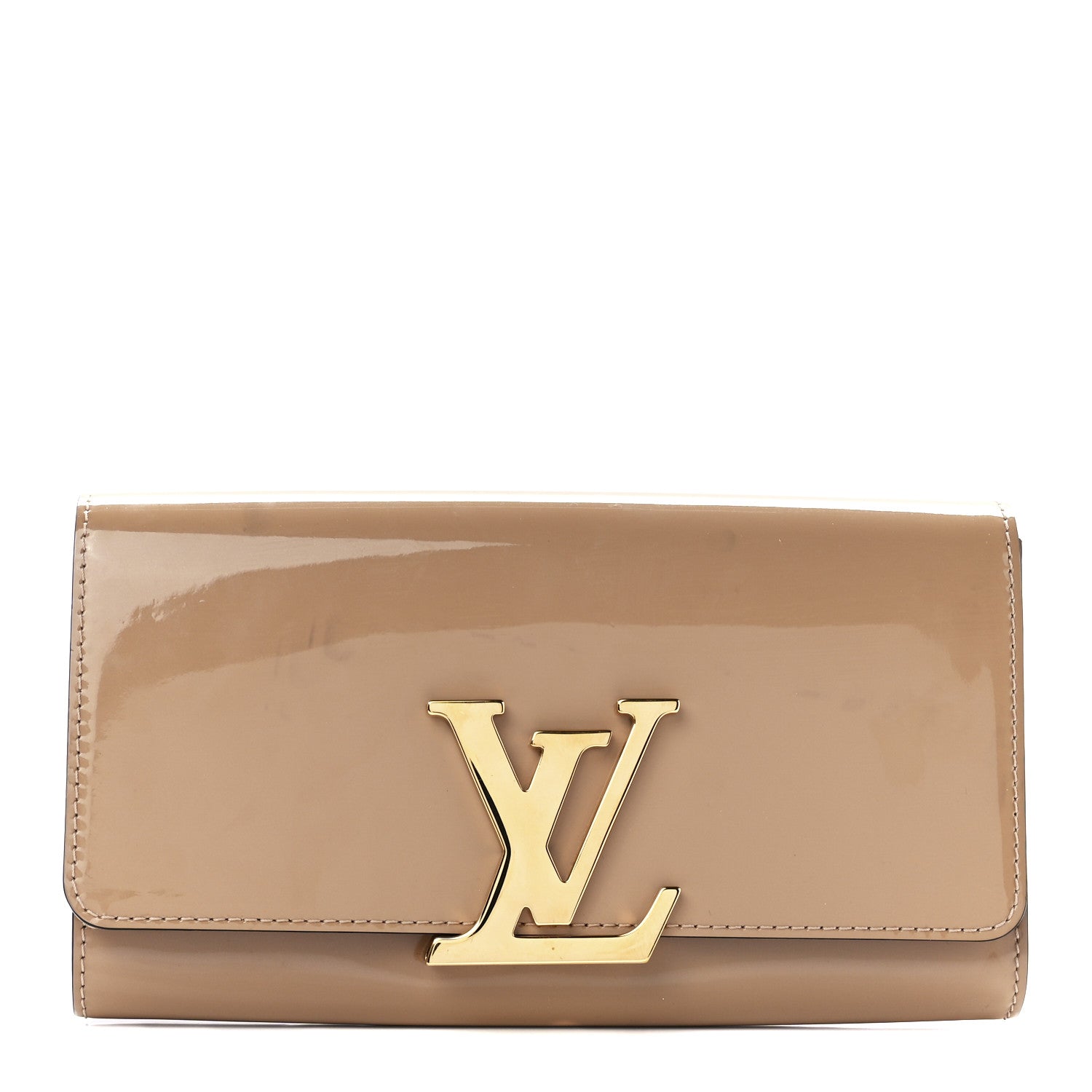 Louis Vuitton Patent Louise Clutch Nude 1 of 8