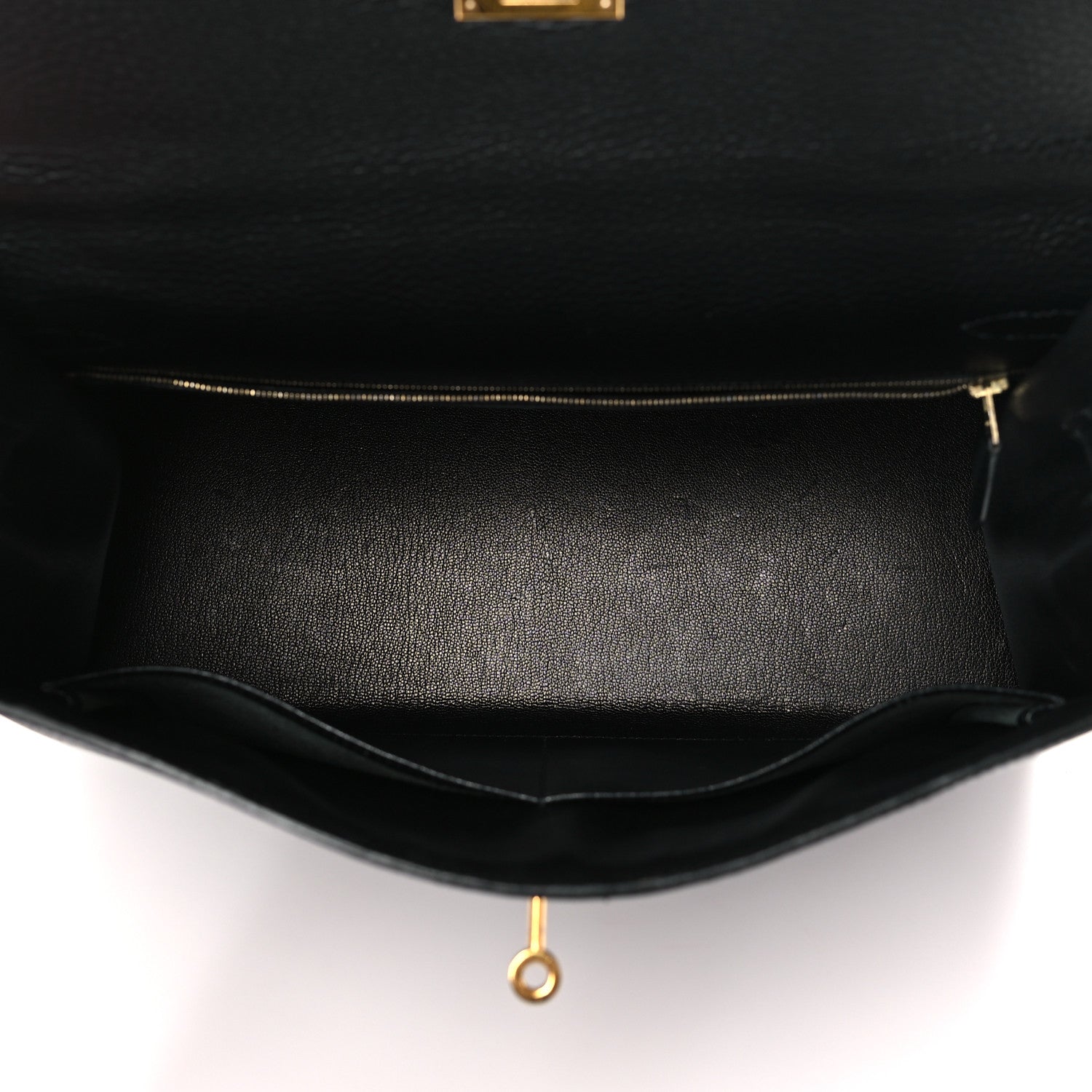 Hermes Vache Liegee Kelly Sellier 35 Black 5 of 12