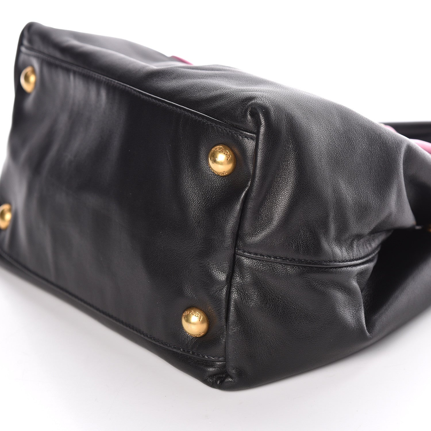 Prada Nappa Fiocco Bow Satchel Black Geranio 6 of 10
