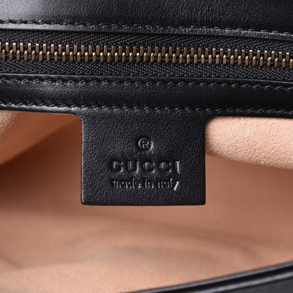 Gucci Calfskin Matelasse Small GG Marmont Shoulder Bag Black 6 of 7