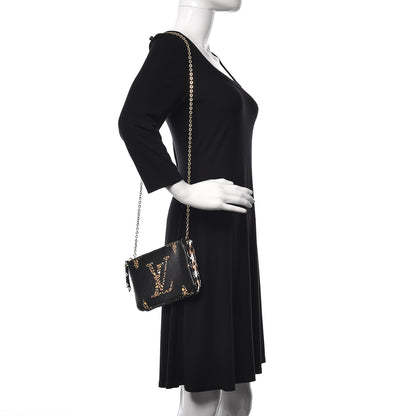 Louis Vuitton Monogram Giant Jungle Pochette Double Zip Black 2 of 10