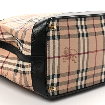 Burberry Haymarket Check Medium Golderton Tote Black 8 of 9