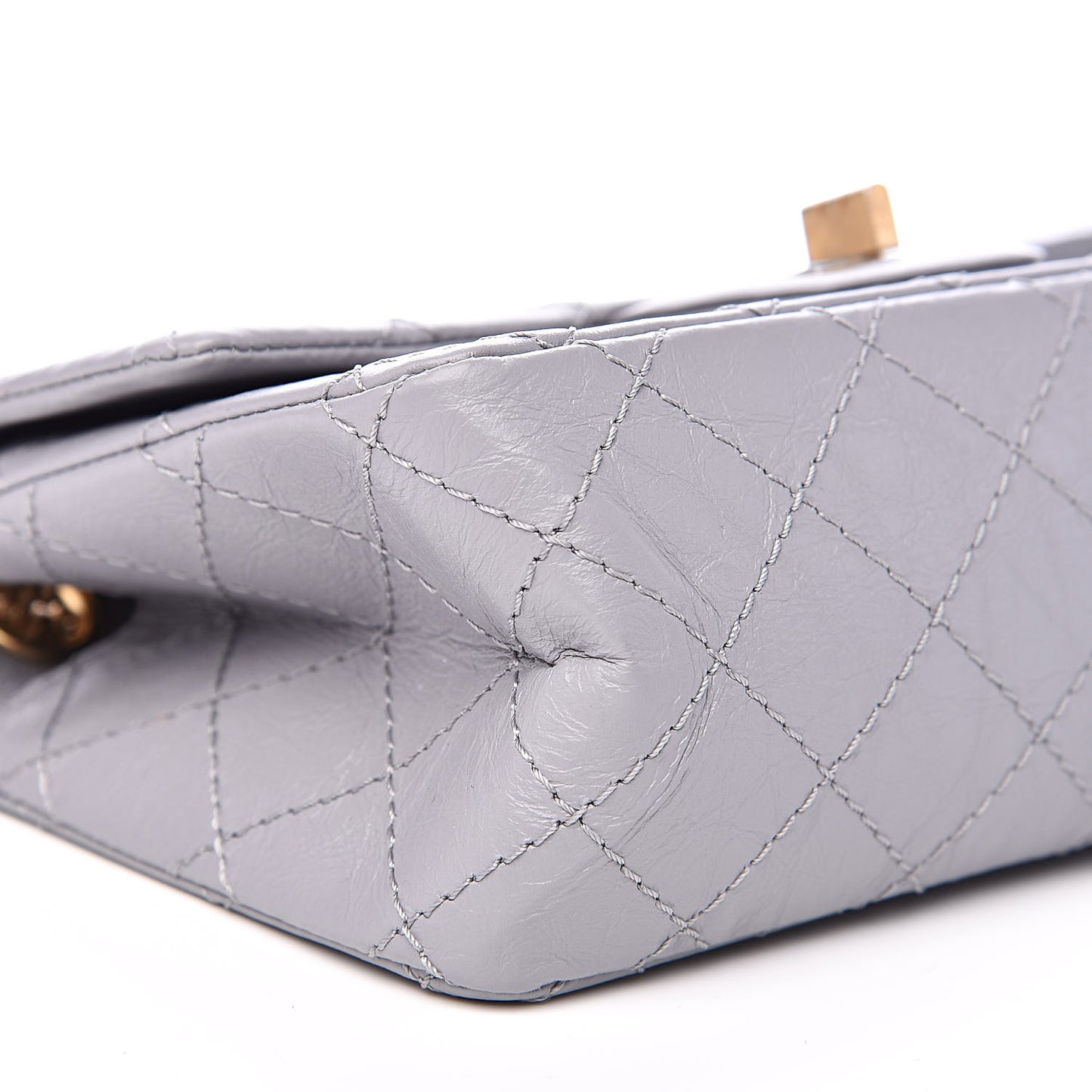 Aged Calfskin Quilted 2.55 Reissue Mini Flap Grey