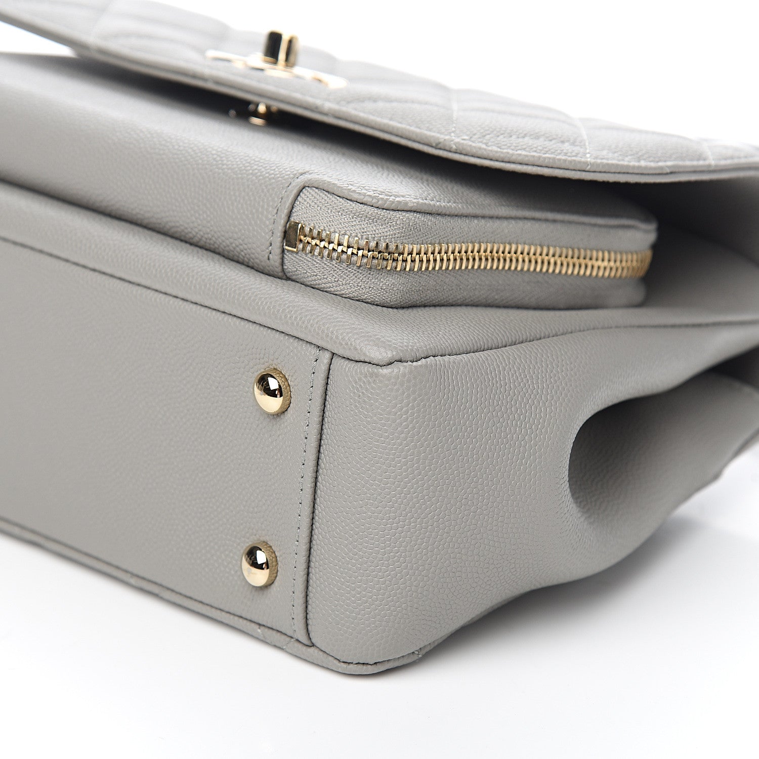 Chanel Caviar Quilted Medium Business Affinity Flap Grey 8 of 10