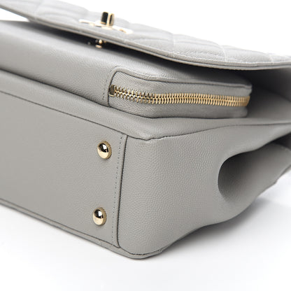 Chanel Caviar Quilted Medium Business Affinity Flap Grey 8 of 10