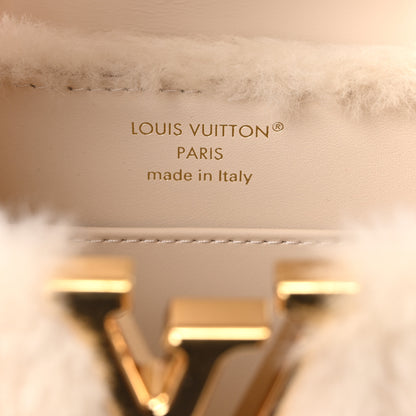 Louis Vuitton Shearling Caousnow Capucines Cream 6 of 10