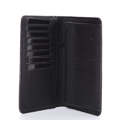 Chanel Shiny Goatskin Chevron Quilted Yen Wallet Black 5 of 15