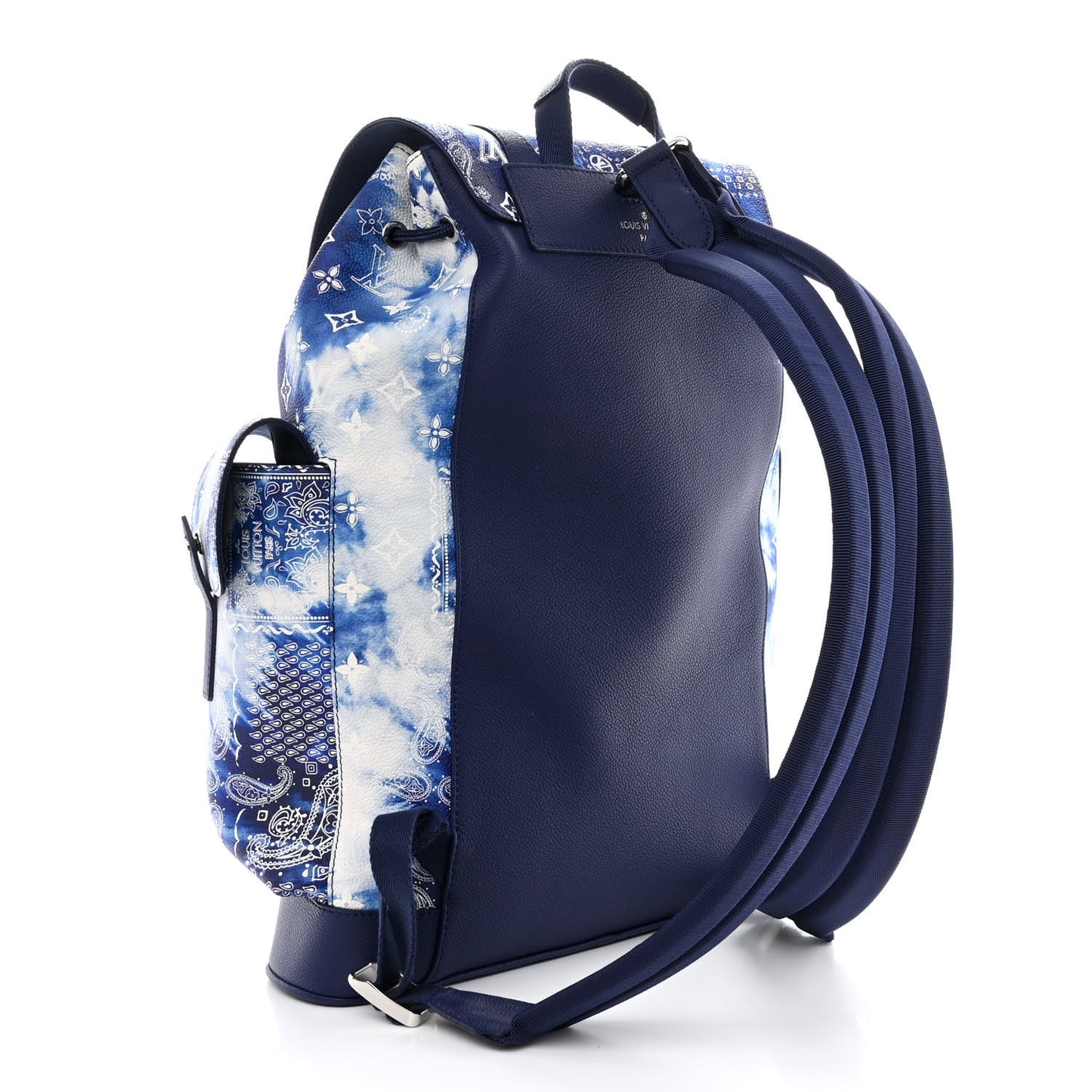Cowhide Monogram Bandana Christopher MM Backpack Blue