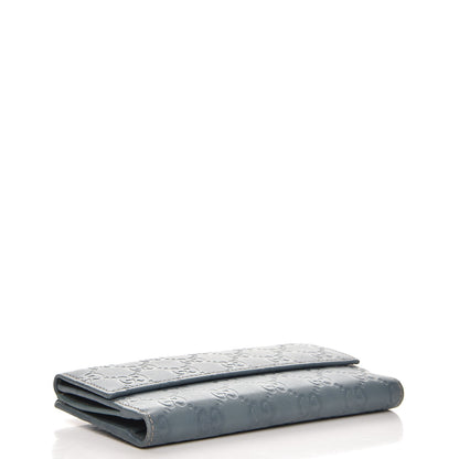Gucci Guccissima Continental Flap Wallet Blue 4 of 8
