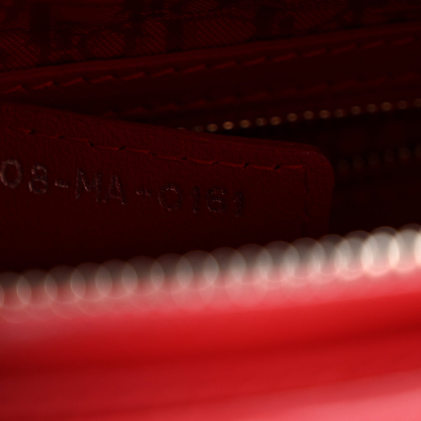 Lambskin Cannage Medium Lady Dior Red