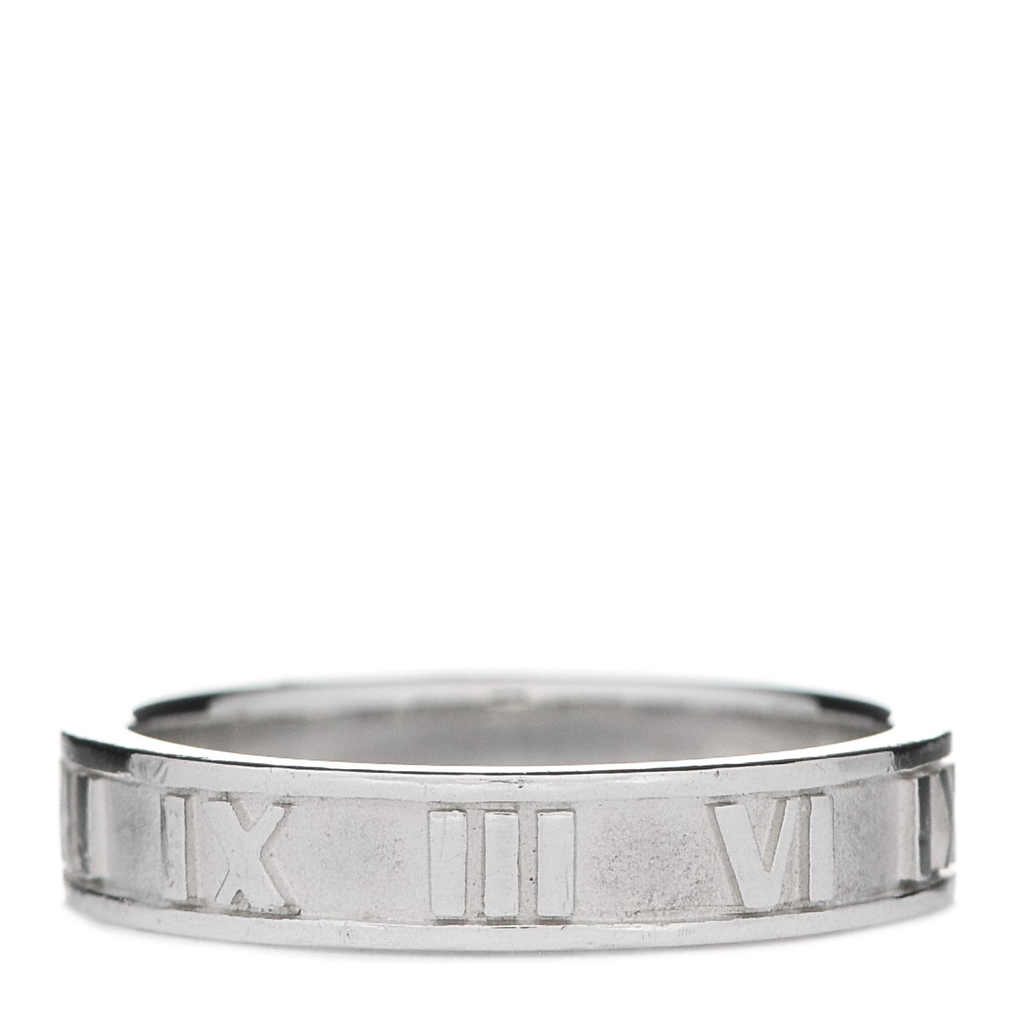 Sterling Silver Narrow Atlas Ring 50 5.5