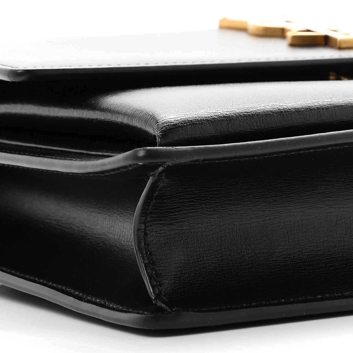 Smooth Calfskin Medium Monogram Sunset Satchel Black