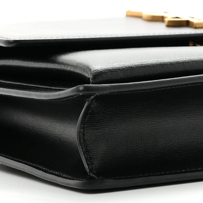 Saint Laurent Smooth Calfskin Medium Monogram Sunset Satchel Black 8 of 10