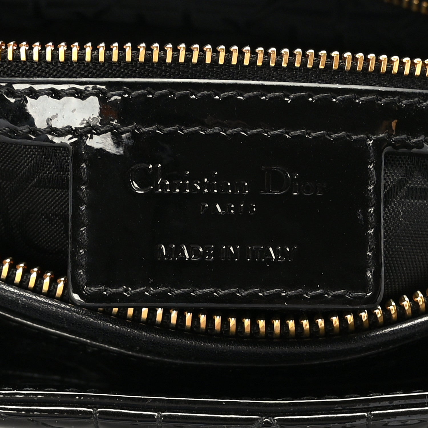 Christian Dior Patent Cannage Large Lady Dior Black 6 of 9