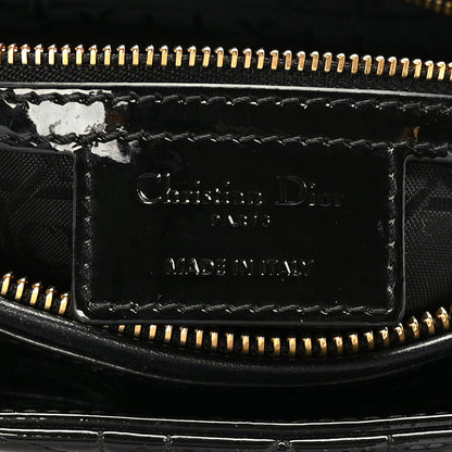 Christian Dior Patent Cannage Large Lady Dior Black 6 of 9