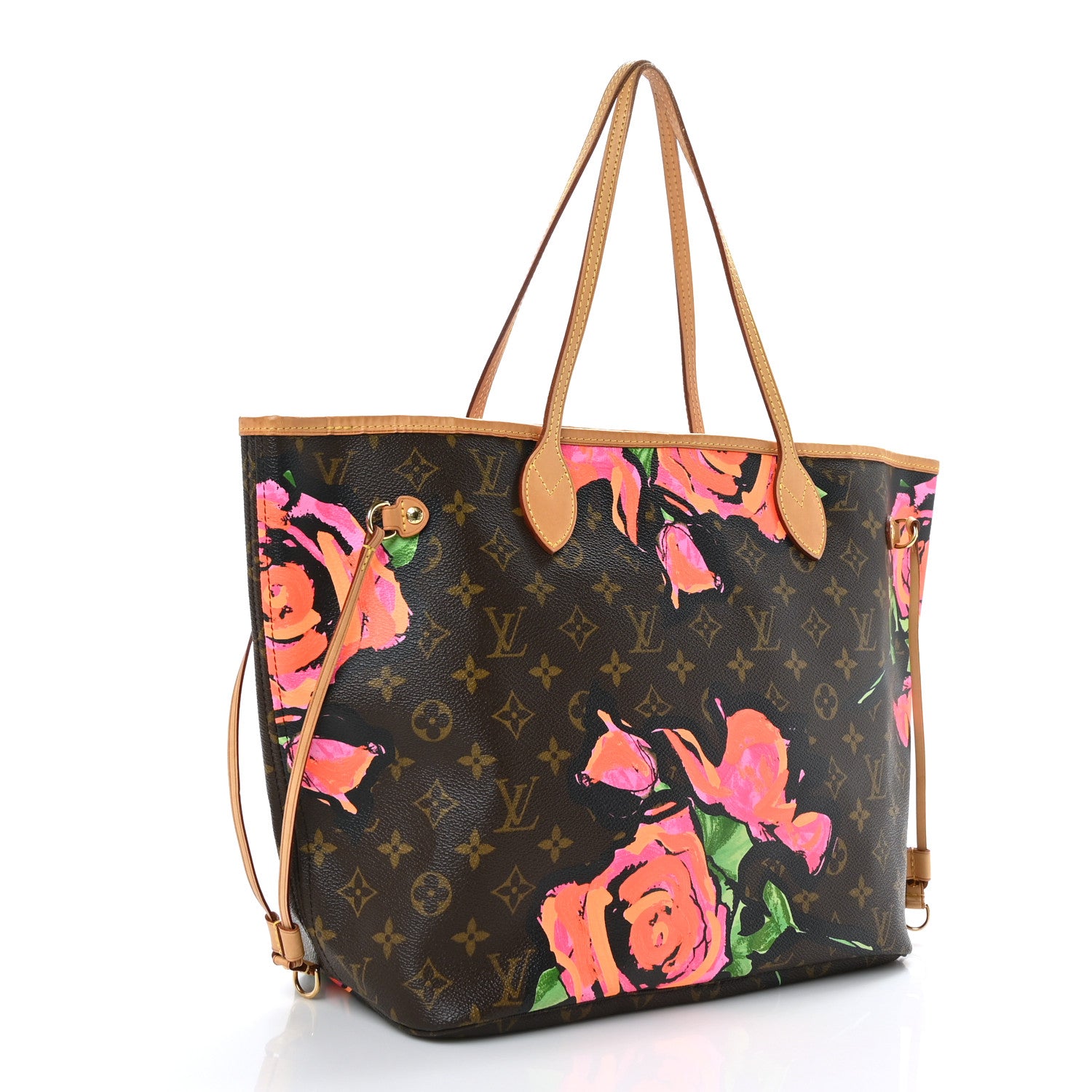 Louis Vuitton Monogram Roses Neverfull MM 3 of 9