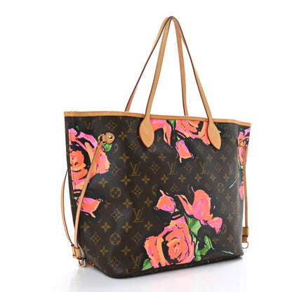 Louis Vuitton Monogram Roses Neverfull MM 3 of 9