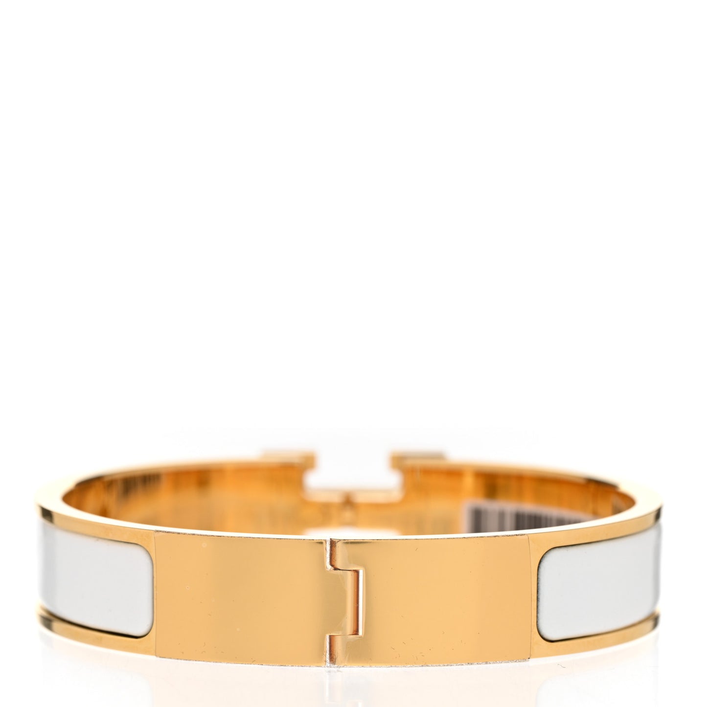 Enamel Narrow Clic Clac H Bracelet PM White
