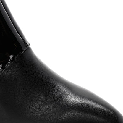 Chanel Lambskin Patent Calfskin Short Ankle Boots 36.5 Black 12 of 13