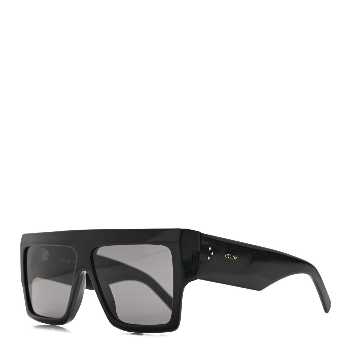 Acetate Flat Top Rectangular Sunglasses CL400921 Black